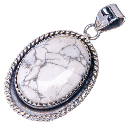 Howlite Pendant 1 5/8" (925 Sterling Silver) P40788