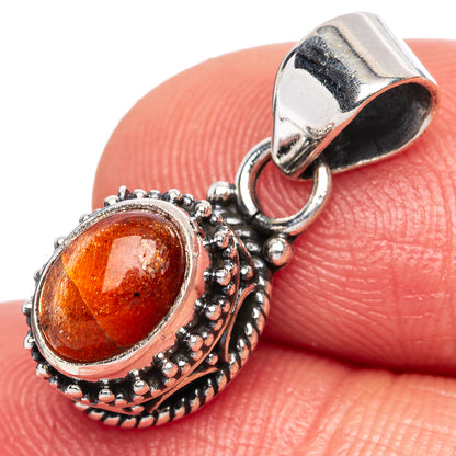 Sunstone Pendants 7/8" (925 Sterling Silver) P42319