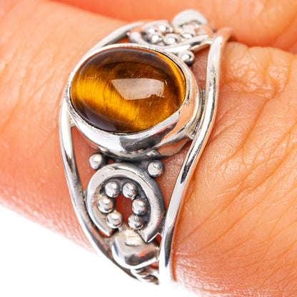 Tiger Eye Dainty Ring Size 6.5 (925 Sterling Silver) R144993