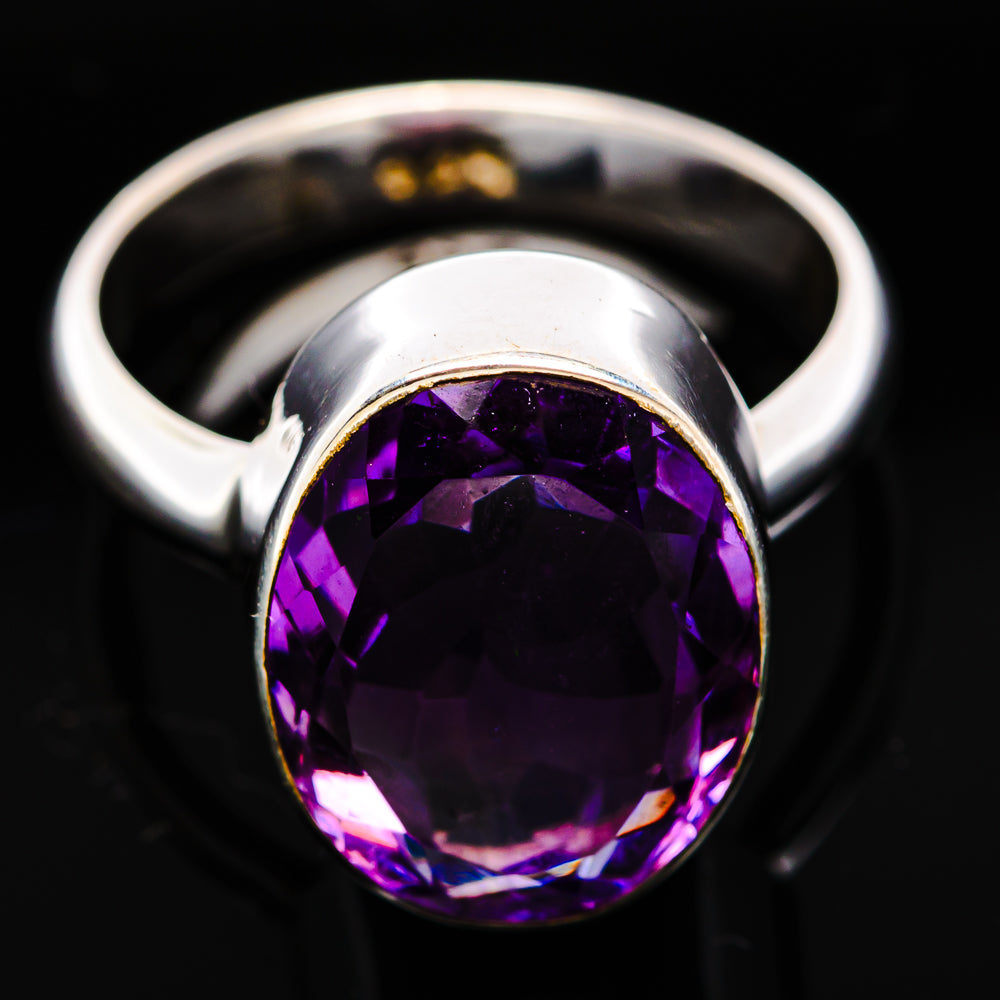 Premium Brazilian Amethyst Ring Size 6 Adjustable (.925 Sterling Silver)