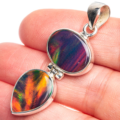 Aura Opal Pendant 1 3/4" (925 Sterling Silver) P39368