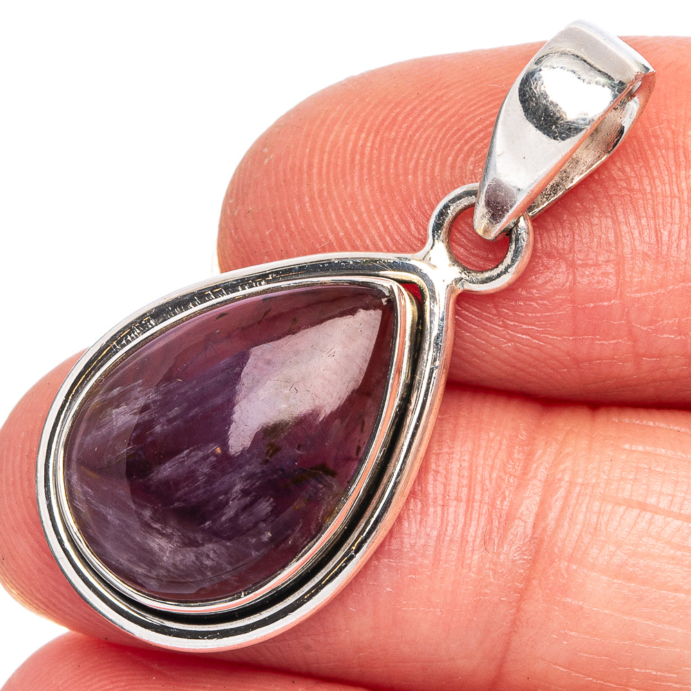 Rare Cacoxenite Amethyst Pendant 1 1/4" (925 Sterling Silver) P40427