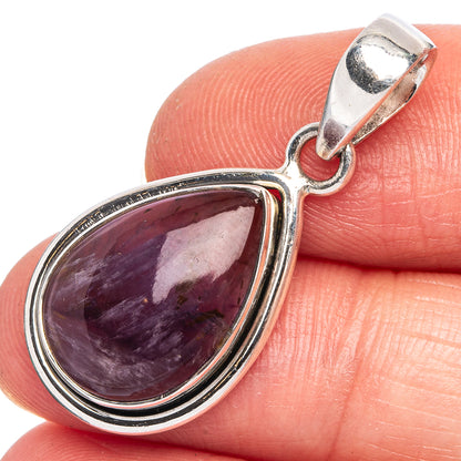Rare Cacoxenite Amethyst Pendant 1 1/4" (925 Sterling Silver) P40427