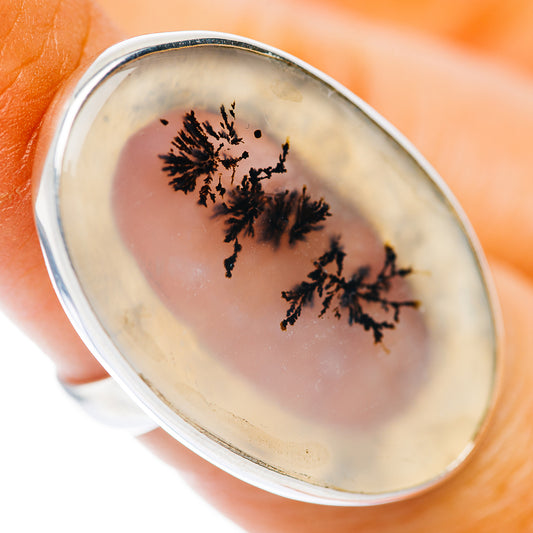 Scenic Agate Ring Size 7 Adjustable (.925 Sterling Silver)