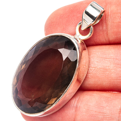 Premium Smoky Quartz Pendant 1 3/4" (.925 Sterling Silver)