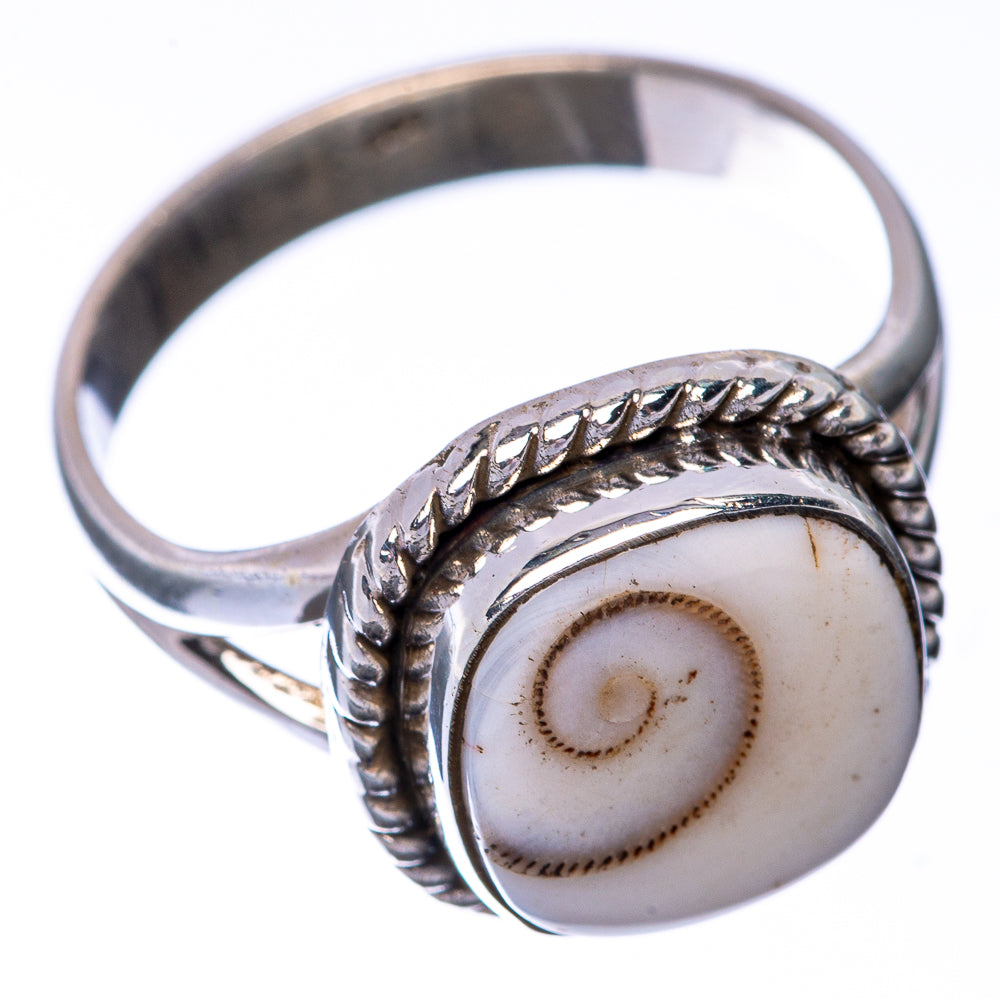 925 sterling silver oval eye ring with braided band detail, size 7.25