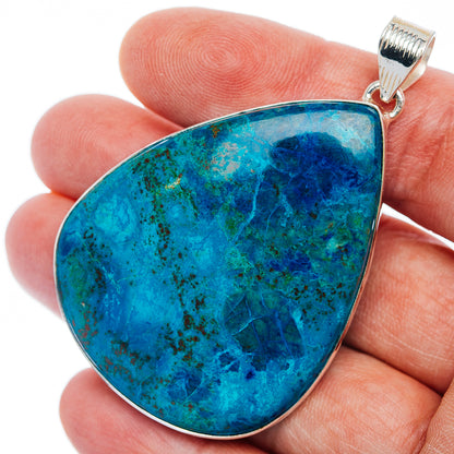 Huge Premium Shattuckite Pendant 2 3/8" (.925 Sterling Silver)
