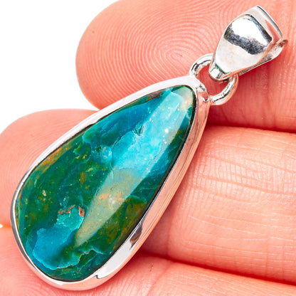 Rare Peruvian Opal 925 Sterling Silver Pendant 1 3/8" (925 Sterling Silver) P42648