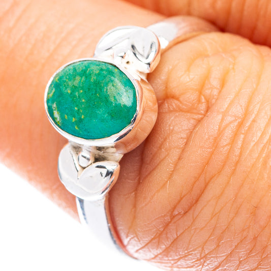 Chrysocolla Ring Size 7.5 (925 Sterling Silver) R5584