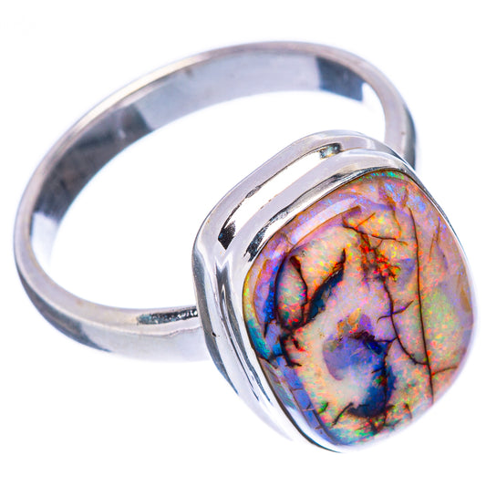 Rare Sterling Opal Ring Size 8.25 (925 Sterling Silver) R2237
