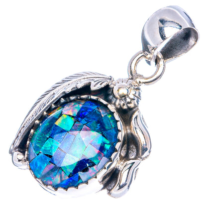 Rare Triplet Opal Pendant 1 1/8" (.925 Sterling Silver)