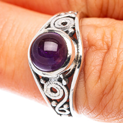 Amethyst 925 Sterling Silver Ring Size 6.75 (925 Sterling Silver) R5368