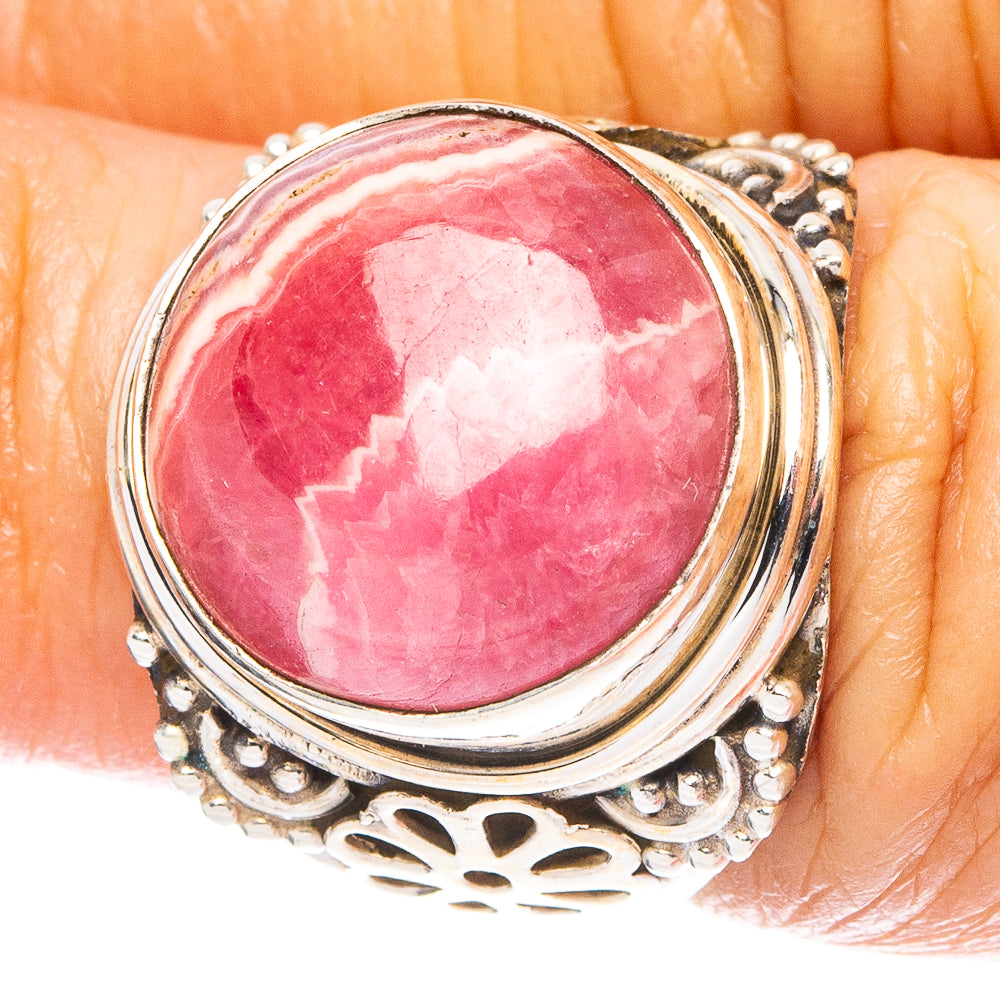 Rhodochrosite 925 Sterling Silver Ring Size 5.75 (925 Sterling Silver) R6093