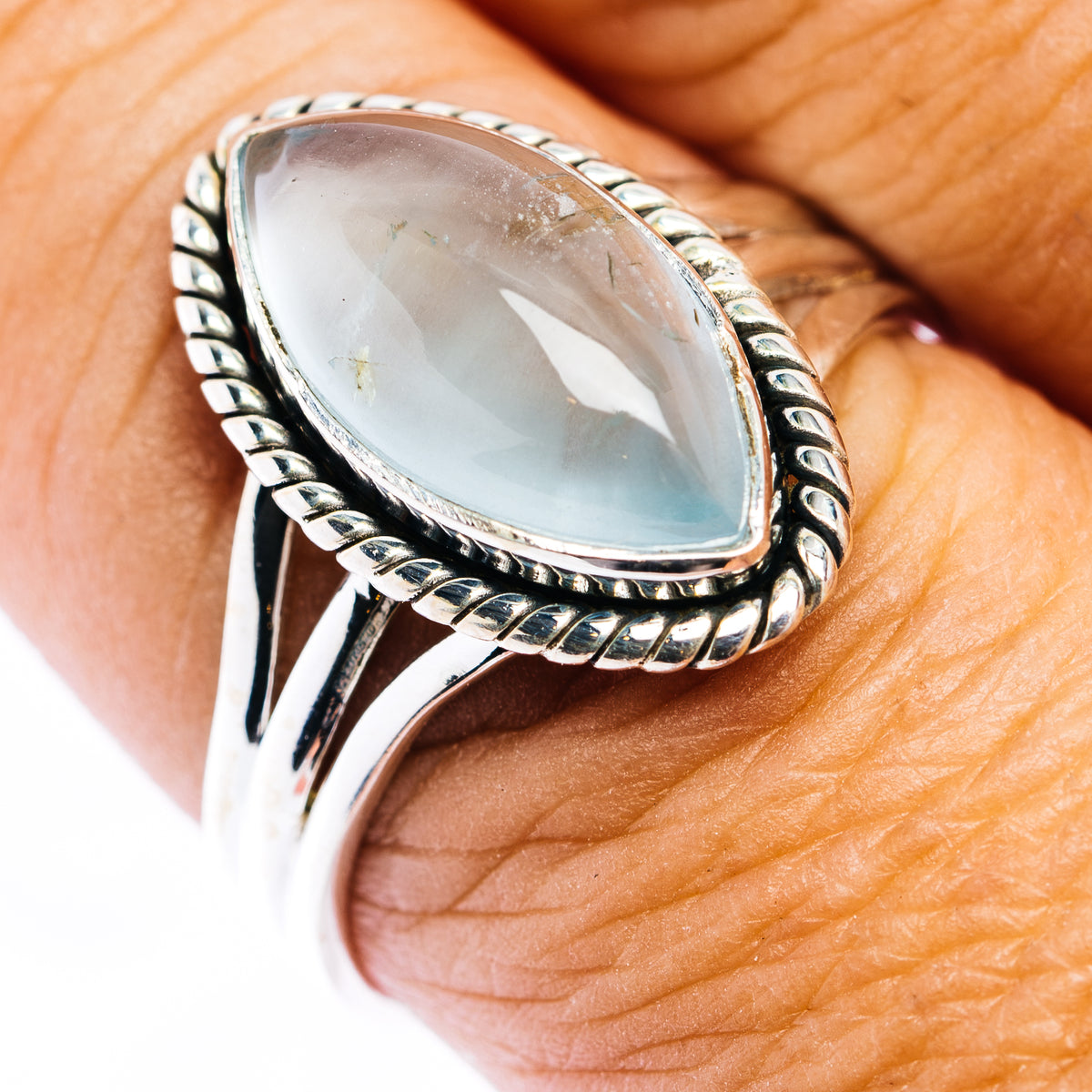 Premium Aquamarine Ring Size 9.75 (.925 Sterling Silver)
