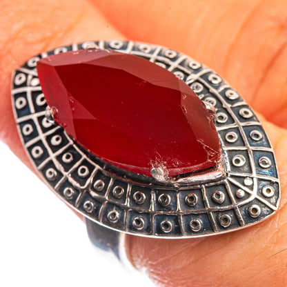 Red Onyx 925 Sterling Silver Ring Size 6