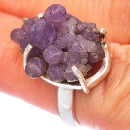 Rare Grape Chalcedony Agate Ring Size 5.75 (925 Sterling Silver) R1626