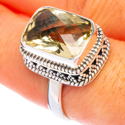 Faceted Citrine Ring Size 7.75 (925 Sterling Silver) R144413