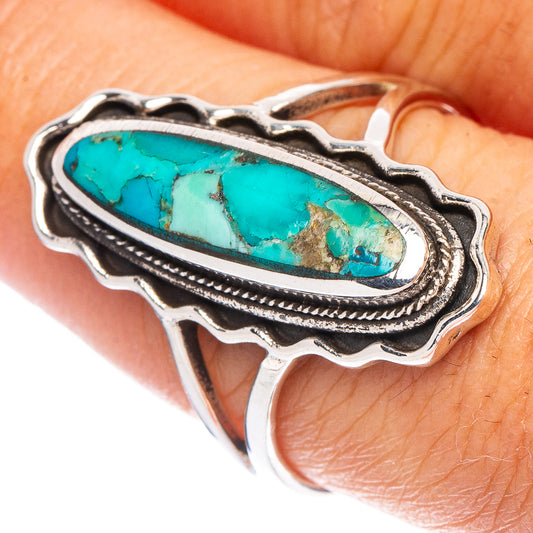 Rare Arizona Turquoise Ring Size 8.5 (925 Sterling Silver) R7277