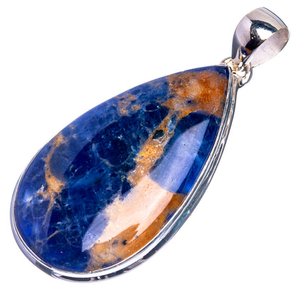 Sodalite 925 Sterling Silver Pendant 2 1/8"
