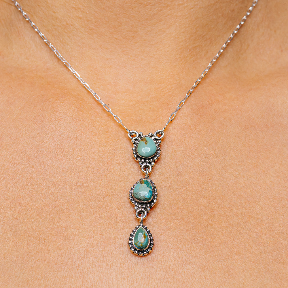 Mojave Turquoise Necklaces 16 to 18" (.925 Sterling Silver)