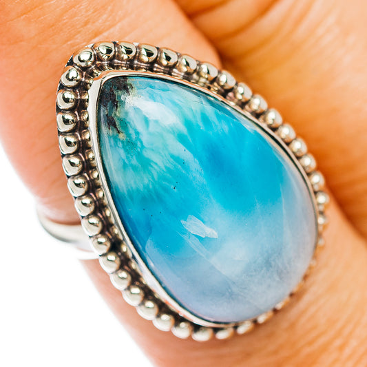 Larimar Ring Size 7.75 (German Silver)