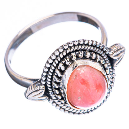 Pink Queen Conch Shell Ring Size 8.25 (925 Sterling Silver) R3225