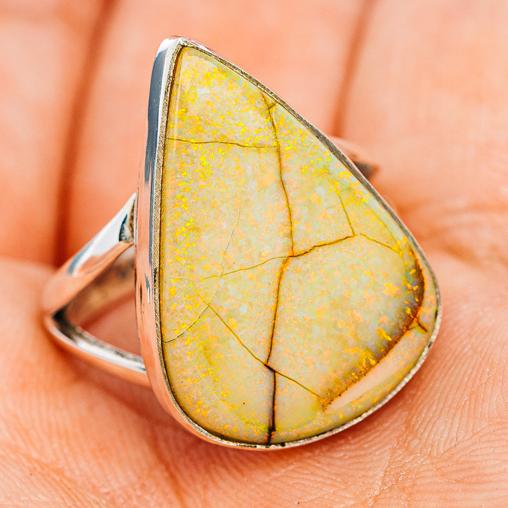 Premium Sterling Opal Ring Size 8.75 (.925 Sterling Silver)
