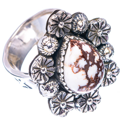 Exclusive Wild Horse Jasper Ring Size 5 Adjustable (.925 Sterling Silver)