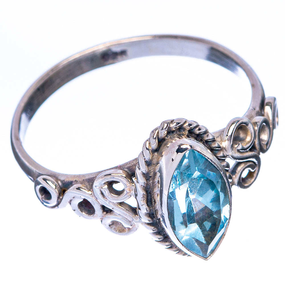 Blue Topaz Dainty Ring Size 7.5 (925 Sterling Silver) R144989