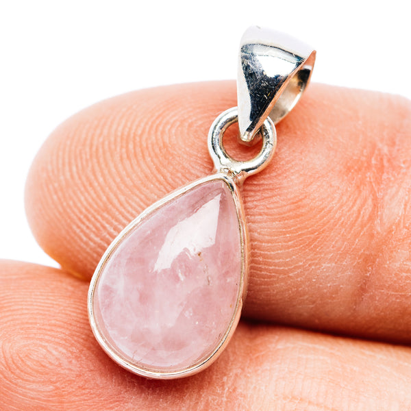 Premium Morganite Pendant 7/8" (.925 Sterling Silver)