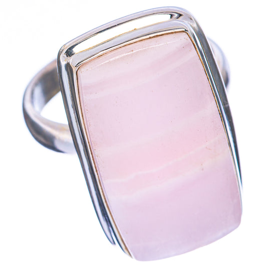 Pink Lace Agate Ring Size 7 (925 Sterling Silver) R1928