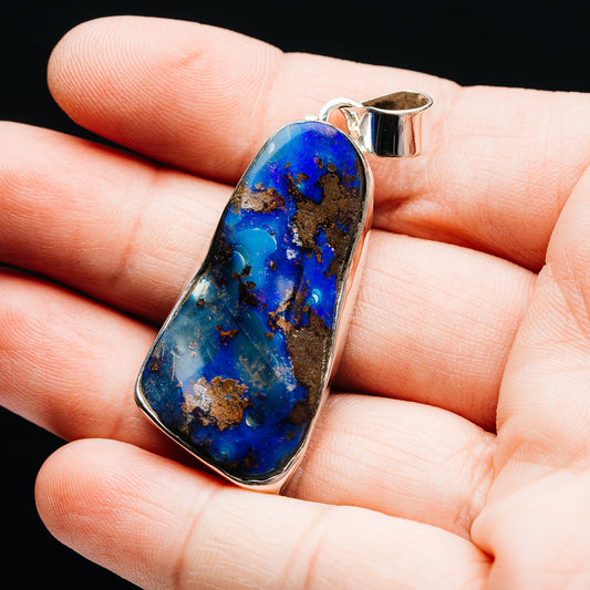 Premium Australian Boulder Opal Pendant 2 1/8" (.925 Sterling Silver)