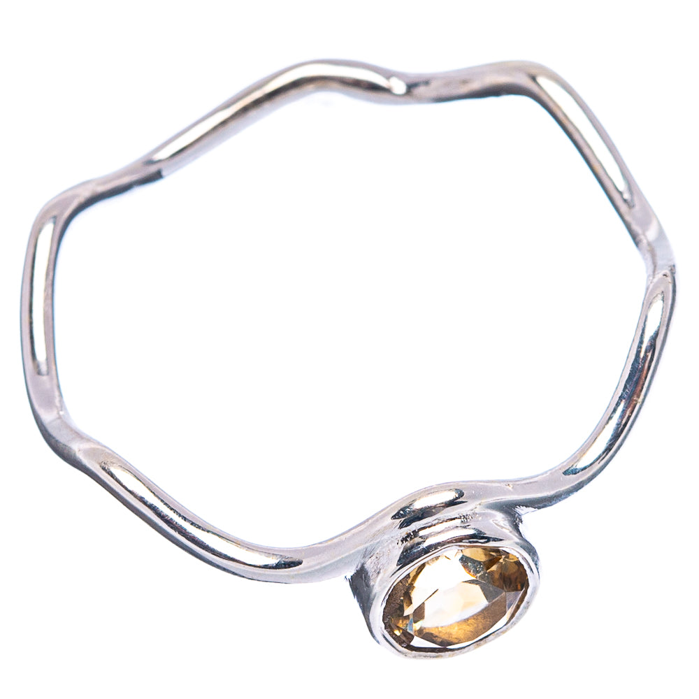 Dainty Citrine Ring Size 9 (.925 Sterling Silver)