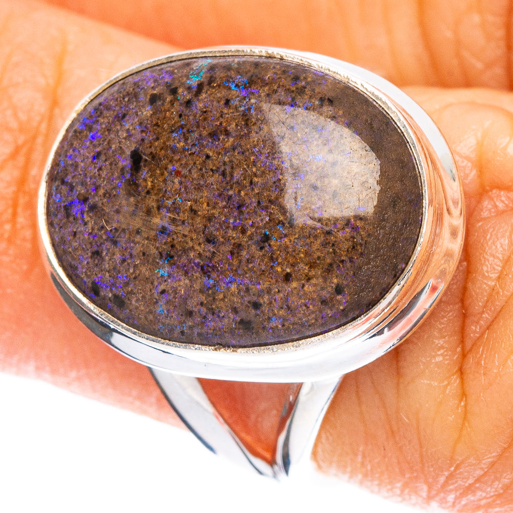 Rare Andamooka Matrix Opal Ring Size 5.25 (925 Sterling Silver) R5056