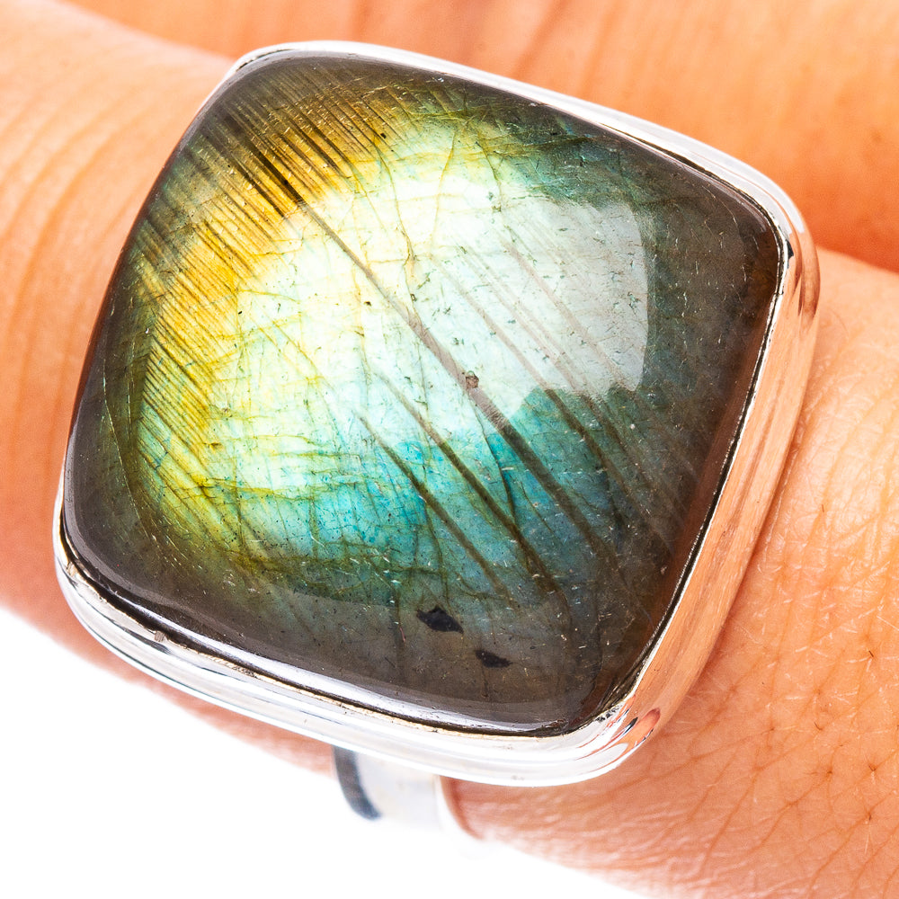 Labradorite Ring Size 8.75 (925 Sterling Silver) R7844