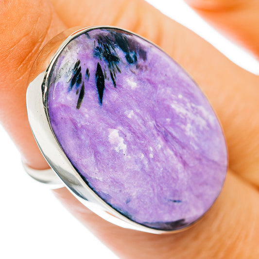 Charoite Ring Size 7 (German Silver)