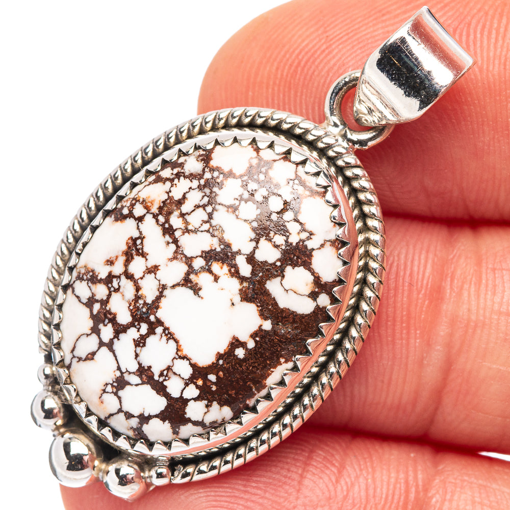 Wild Horse Jasper Pendant 1 5/8" (.925 Sterling Silver)