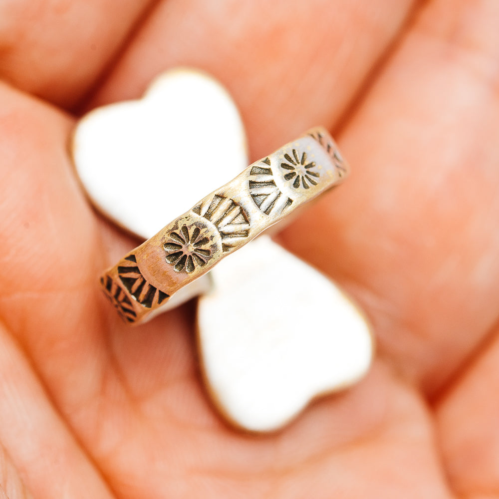 Exclusive Southwestern Style Cotton Candy Turquoise Heart Ring Size 6 Adjustable (.925 Sterling Silver)