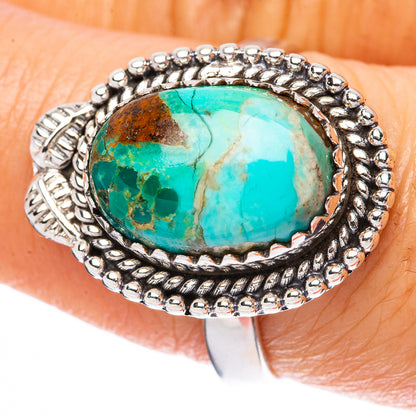 Rare Kingman Turquoise 925 Sterling Silver Ring Size 7.75 (925 Sterling Silver) R3833