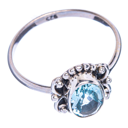 Blue Topaz Dainty Ring Size 7 (925 Sterling Silver) R147123