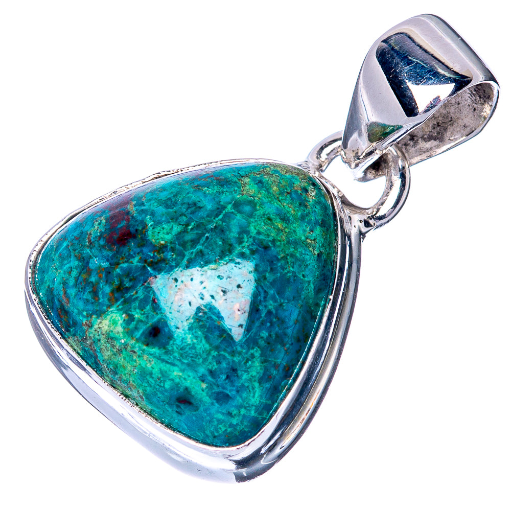 Shattuckite Chrysocolla Pendant 1" (925 Sterling Silver) P40871