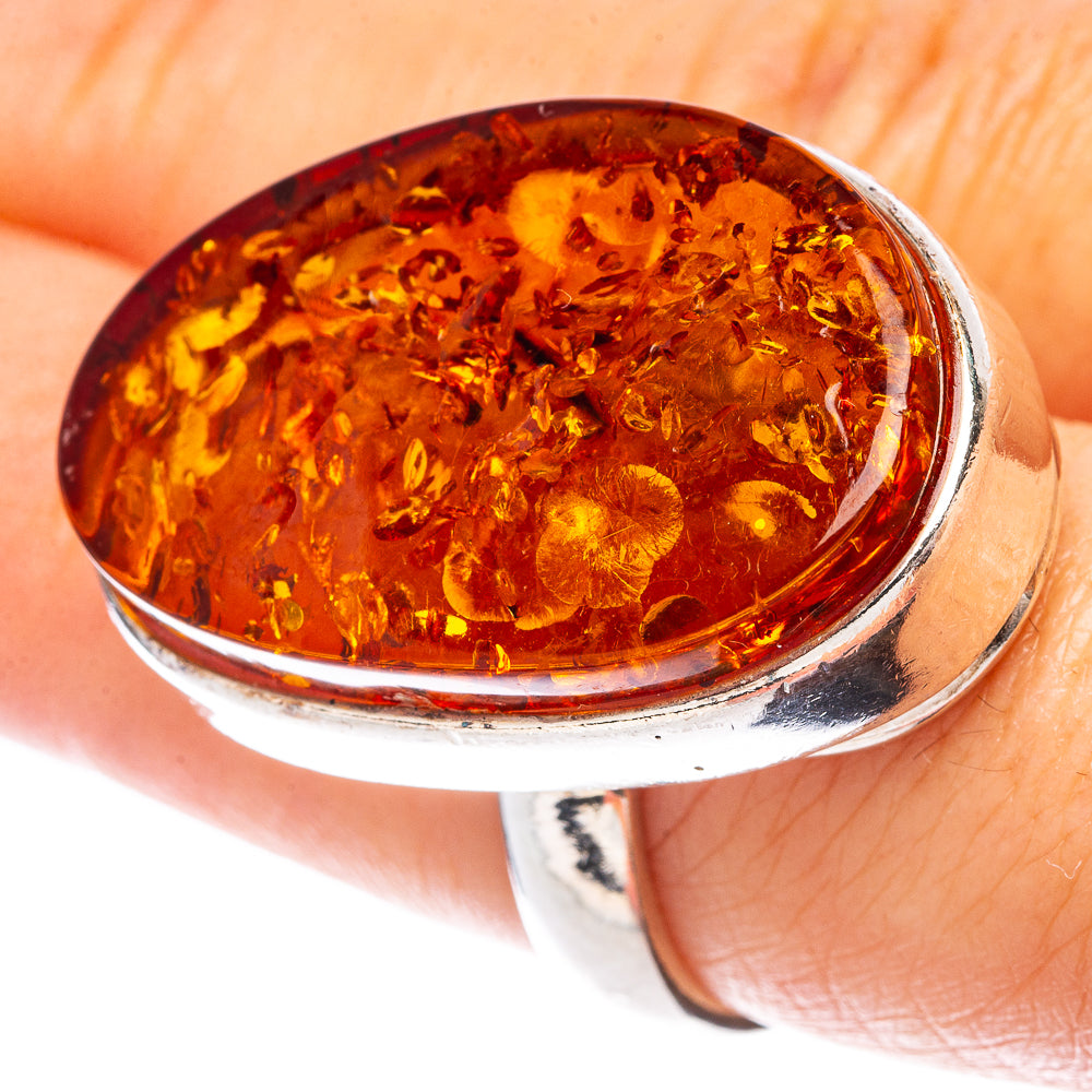 Baltic Amber Ring Size 8 (925 Sterling Silver) R1892
