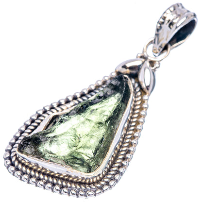 Moldavite Pendant 1 1/2" (.925 Sterling Silver)