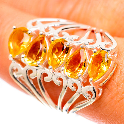 Faceted Citrine Ring Size 7.25 (925 Sterling Silver) RING139264