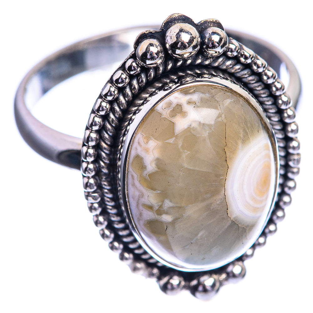 Ocean Jasper 925 Sterling Silver Ring Size 11