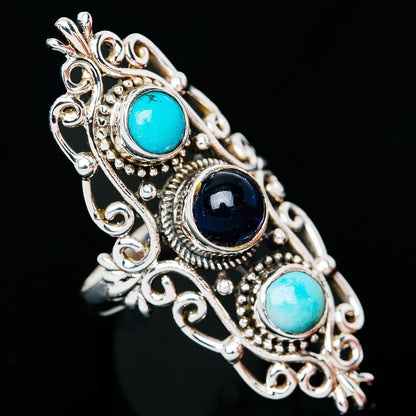Premium Iolite, Sleeping Beauty Turquoise Ring (.925 Sterling Silver)