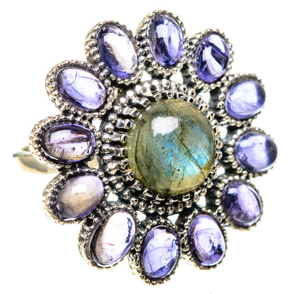 Large Labradorite, Tanzanite Ring Size 8.5 (925 Sterling Silver) RING137944