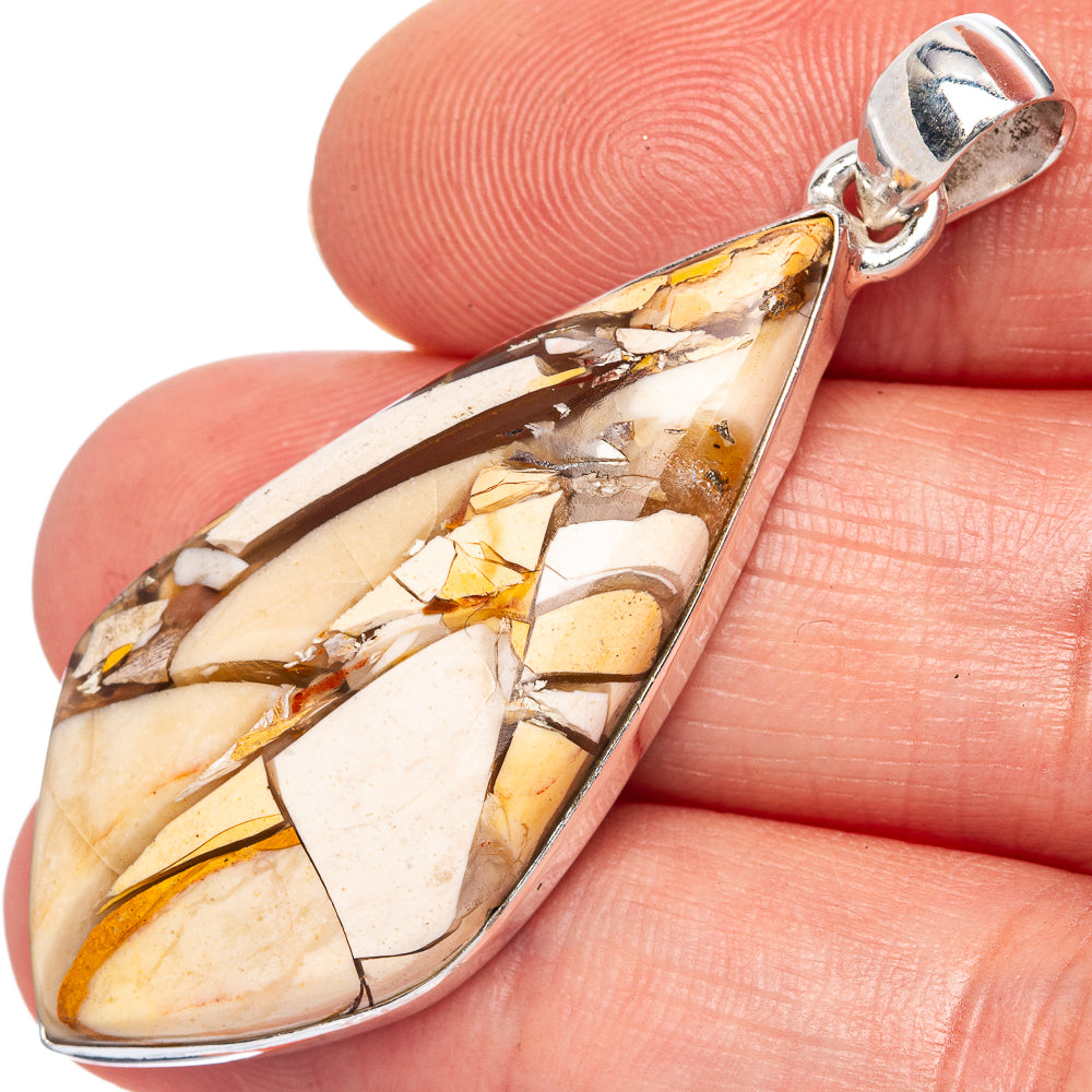 Brecciated Mookaite Pendant 1 7/8" (925 Sterling Silver) P42075