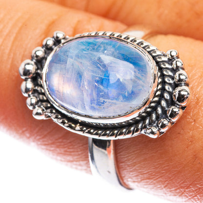 Rainbow Moonstone Ring Size 8.5 (925 Sterling Silver) R142431