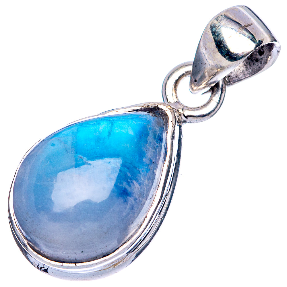 Rainbow Moonstone Pendant 1" (925 Sterling Silver) P42481
